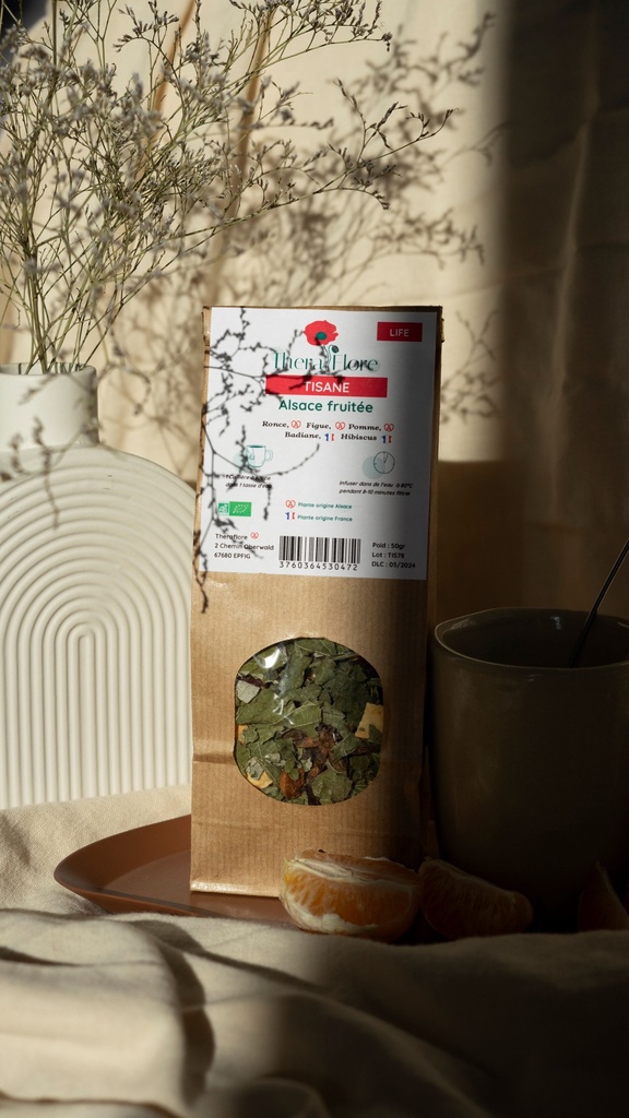 [Alsace Fruitée] Alsace Fruitée Tisane – Life  50 g Thera Flore 
