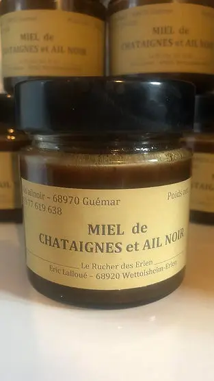 Miel de Châtaignier à  l'Ail Noir Als'Ail Noir pot de 250g