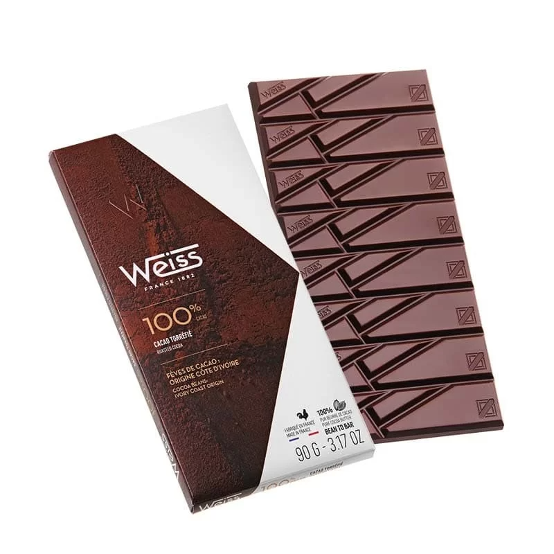 Tablette de chocolat  100% cacao