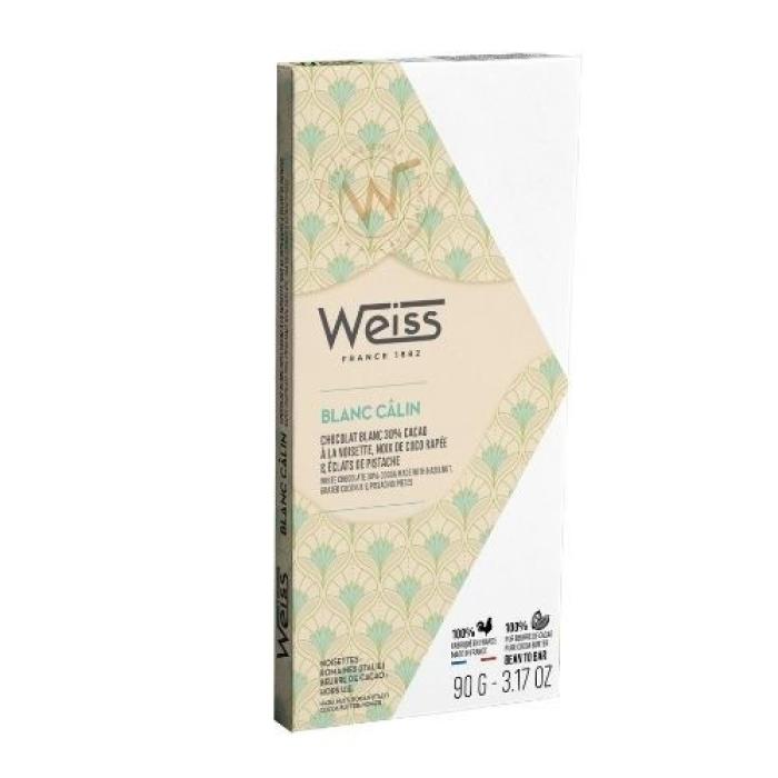 Tablette de chocolat blanc calin  