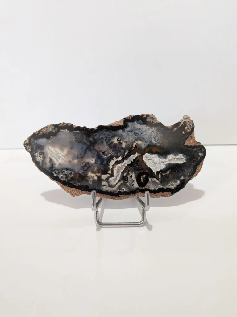 [Agate 116] Agate Rio Grande Sul du Brésil sur socle 116g