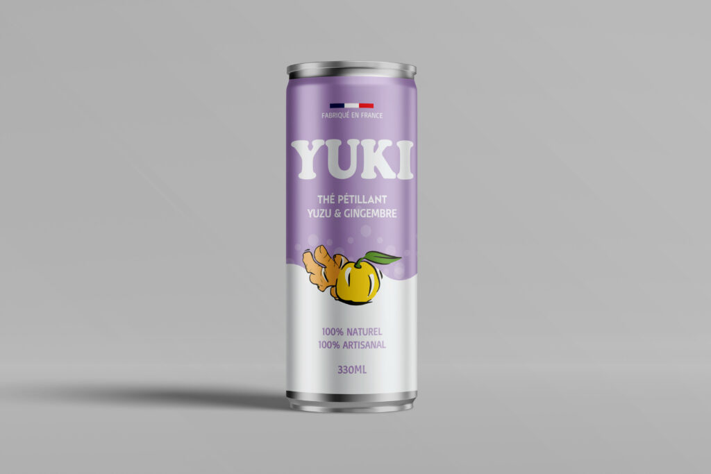 YUKI Thé Pétillant - Yuzu et Gingembre  33cl canette