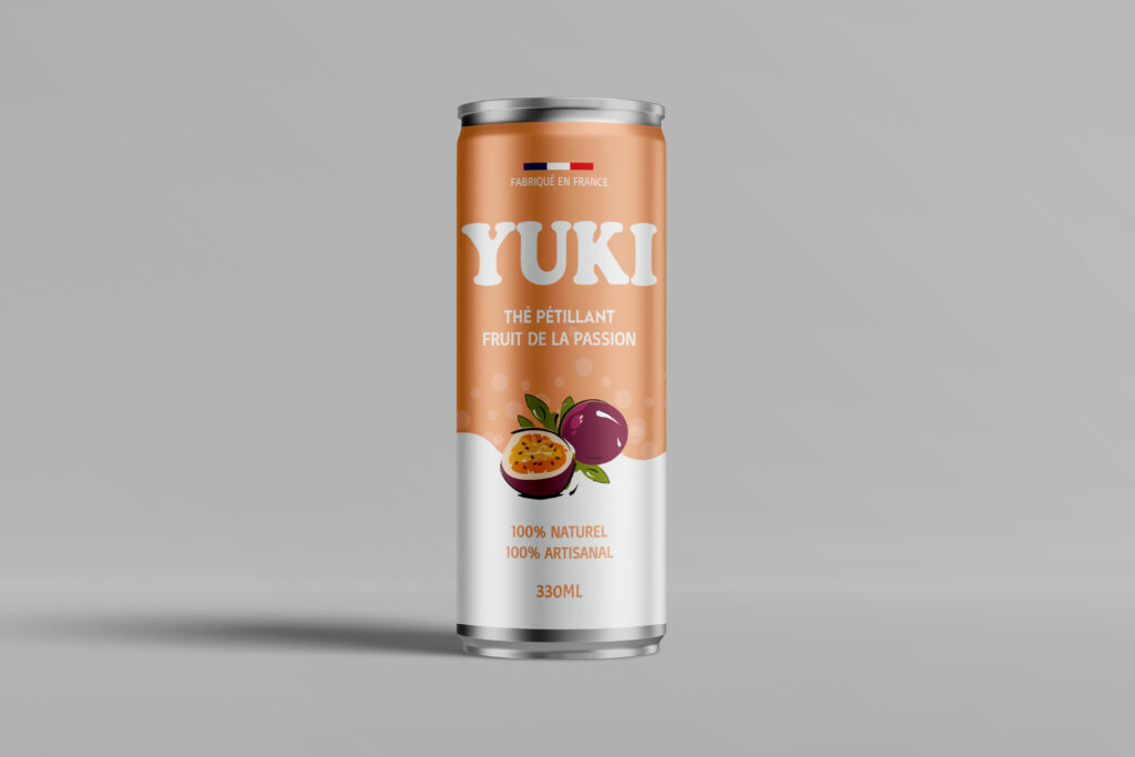 YUKI Thé Pétillant - Fruit De Passion 33cl canette  