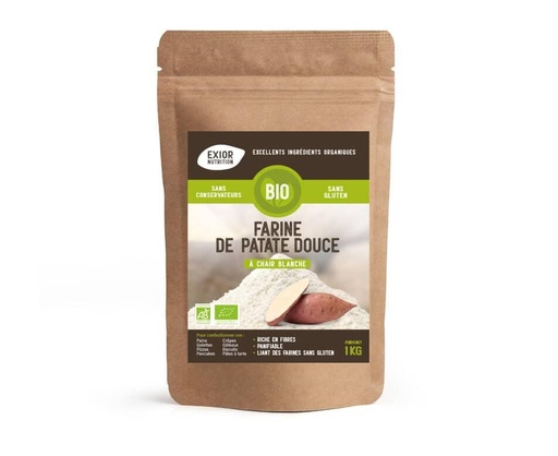 Farine de patate douce à chair blanche Exior Nutrition 600g