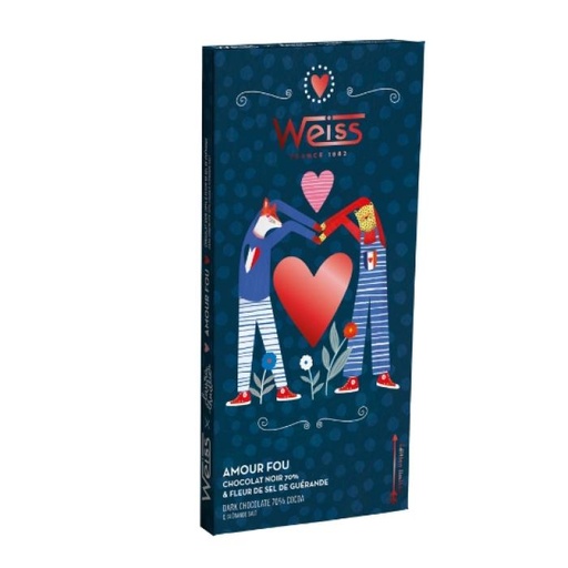 Tablette de chocolat amour fou