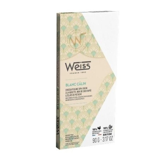 Tablette de chocolat blanc calin  