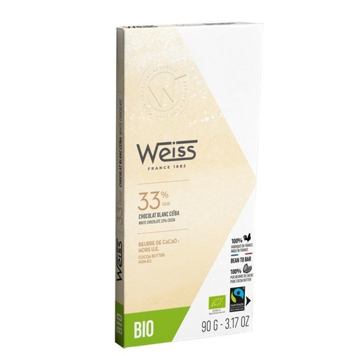 Tablette de chocolat Ceïba Blanc 33% - Bio et Equitable - 90g