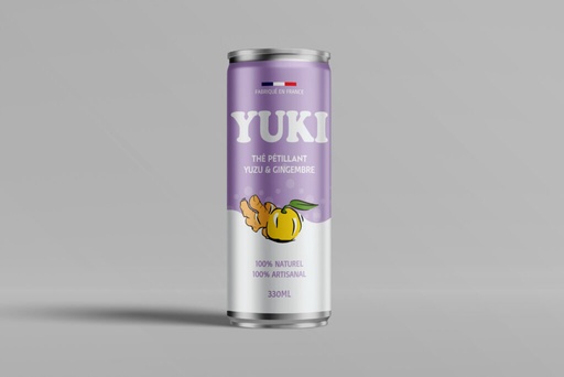YUKI Thé Pétillant - Yuzu et Gingembre  33cl canette